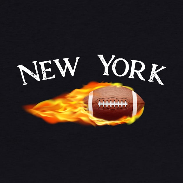 Football New York Ball on Fire Sports by letnothingstopyou